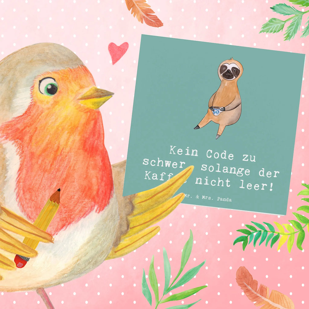 Deluxe Card Kein Code zu schwer, solange der Kaffee nicht leer! Karte, Hochwertige Grußkarte, Einladungskarte, Hochwertige Klappkarte, Glückwunschkarte, Grußkarte, Hochzeitskarte, Klappkarte, Geburtstagskarte, Beruf, Ausbildung, Jubiläum, Abschied, Rente, Kollege, Kollegin, Geschenk, Schenken, Arbeitskollege, Mitarbeiter, Firma, Danke, Dankeschön