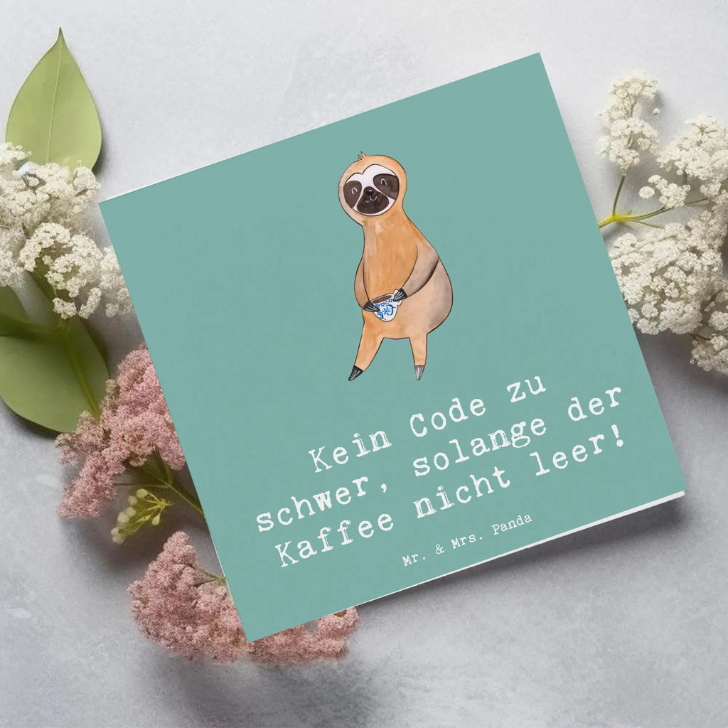 Deluxe Card Kein Code zu schwer, solange der Kaffee nicht leer! Karte, Hochwertige Grußkarte, Einladungskarte, Hochwertige Klappkarte, Glückwunschkarte, Grußkarte, Hochzeitskarte, Klappkarte, Geburtstagskarte, Beruf, Ausbildung, Jubiläum, Abschied, Rente, Kollege, Kollegin, Geschenk, Schenken, Arbeitskollege, Mitarbeiter, Firma, Danke, Dankeschön
