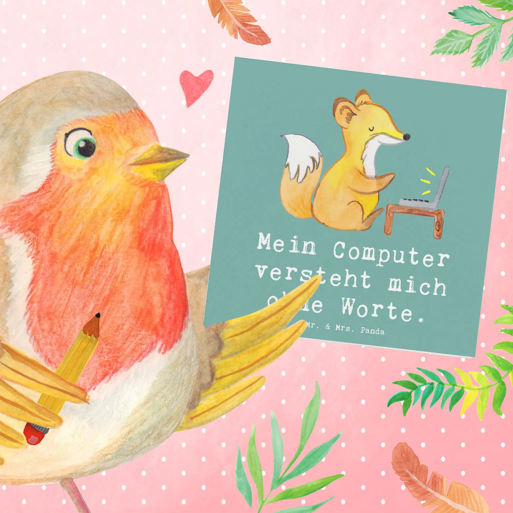 Deluxe Card Mein Computer versteht mich ohne Worte. Klappkarte, Hochwertige Grußkarte, Geburtstagskarte, Hochzeitskarte, Glückwunschkarte, Einladungskarte, Karte, Hochwertige Klappkarte, Grußkarte, Beruf, Ausbildung, Jubiläum, Abschied, Rente, Kollege, Kollegin, Geschenk, Schenken, Arbeitskollege, Mitarbeiter, Firma, Danke, Dankeschön