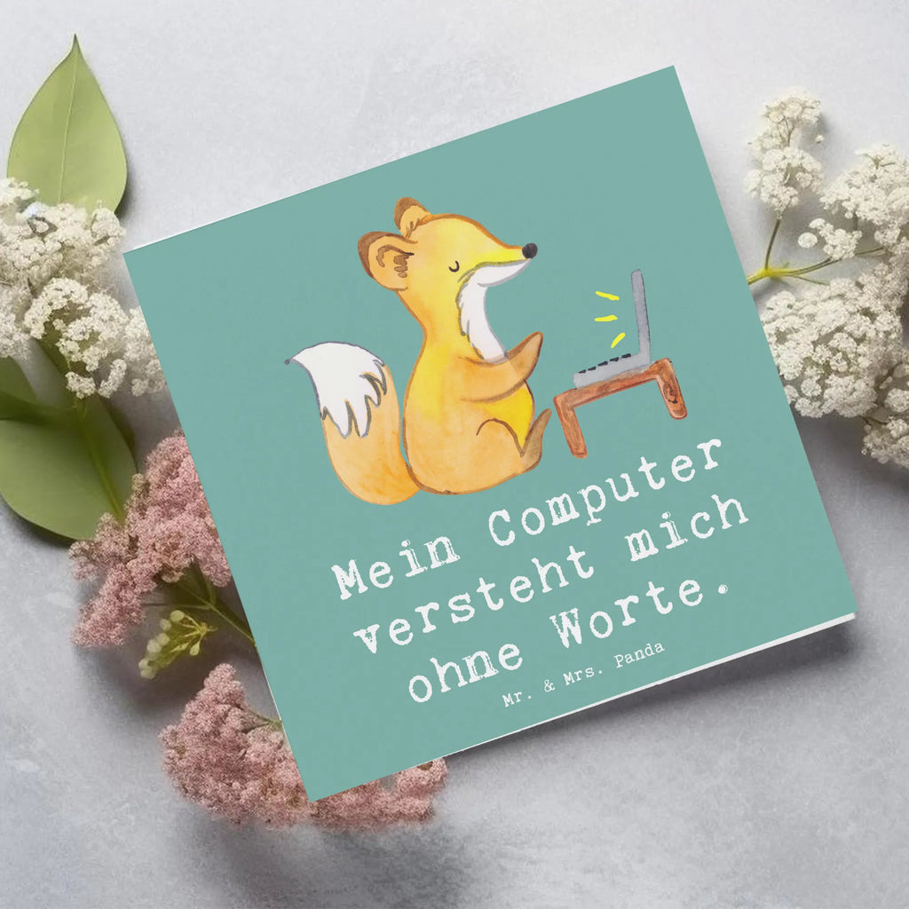 Deluxe Card Mein Computer versteht mich ohne Worte. Klappkarte, Hochwertige Grußkarte, Geburtstagskarte, Hochzeitskarte, Glückwunschkarte, Einladungskarte, Karte, Hochwertige Klappkarte, Grußkarte, Beruf, Ausbildung, Jubiläum, Abschied, Rente, Kollege, Kollegin, Geschenk, Schenken, Arbeitskollege, Mitarbeiter, Firma, Danke, Dankeschön
