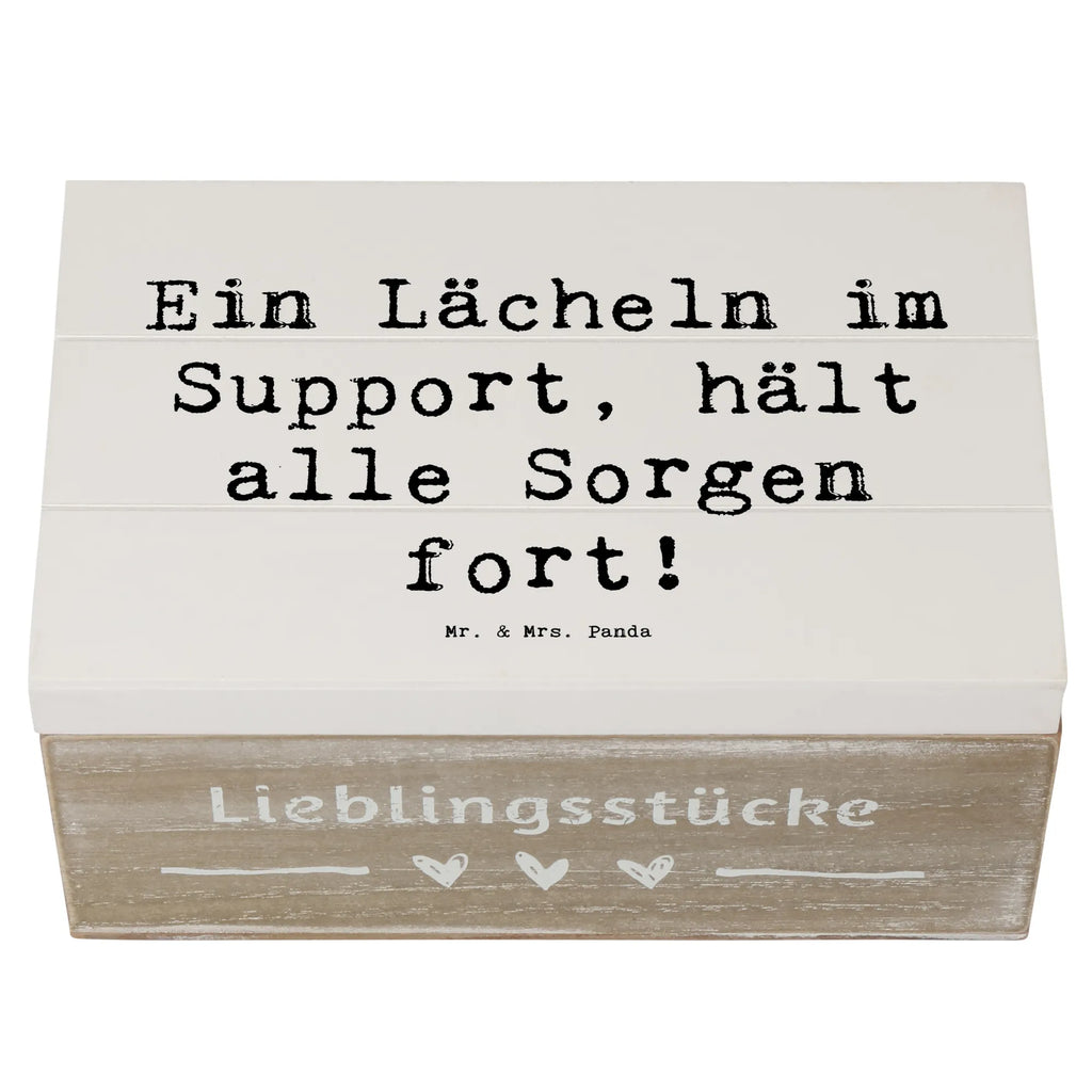 Wooden chest Saying Ein Lächeln im Support, hält alle Sorgen fort! Geschenkdose, Schatzkiste, XXL, Geschenkbox, Holzkiste, Truhe, Erinnerungskiste, Kiste, Schatulle, Erinnerungsbox, Dekokiste, Aufbewahrungsbox, Beruf, Ausbildung, Jubiläum, Abschied, Rente, Kollege, Kollegin, Geschenk, Schenken, Arbeitskollege, Mitarbeiter, Firma, Danke, Dankeschön
