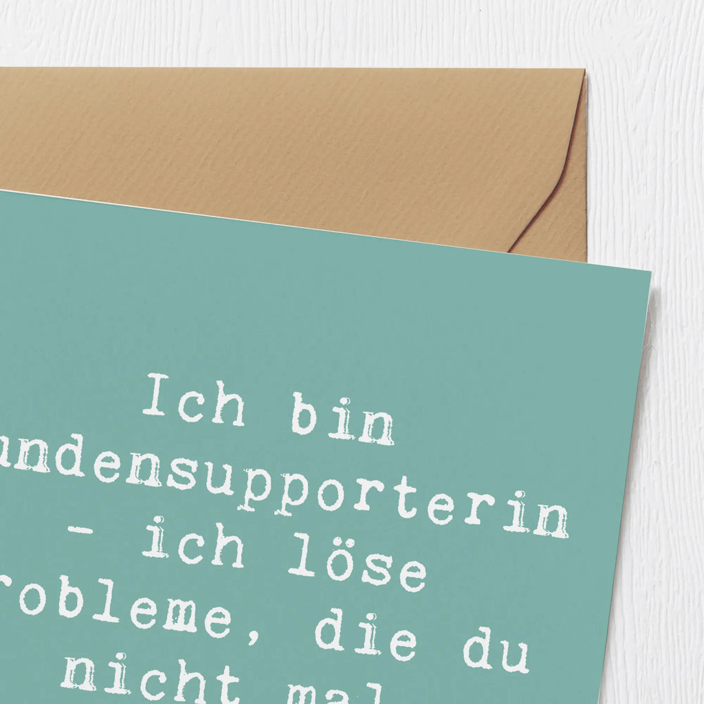 Deluxe Karte Spruch Kundensupporterin Heldin faltkarte, Glückwunschkarte, doppelkarte, Grußkarte, Klappkarte, Geschenk, Schenken, Jubiläum, Danke, Dankeschön, Beruf, Ausbildung, Abschied, Rente, Kollege, Kollegin, Arbeitskollege, Mitarbeiter, Firma