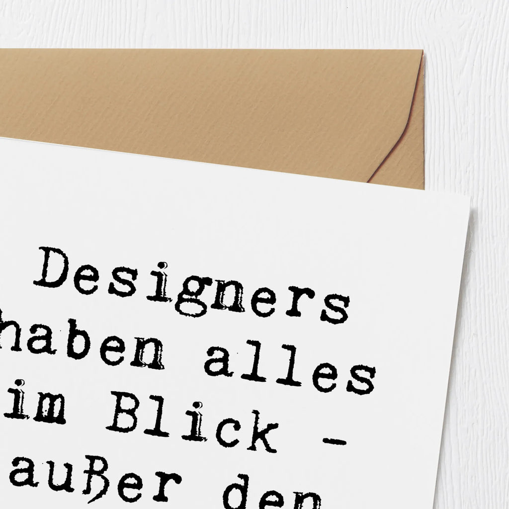 Deluxe Card Saying Designers haben alles im Blick - außer den Abgabetermin! Geburtstagskarte, Hochwertige Grußkarte, Karte, Grußkarte, Glückwunschkarte, Einladungskarte, Hochwertige Klappkarte, Klappkarte, Hochzeitskarte, Beruf, Ausbildung, Jubiläum, Abschied, Rente, Kollege, Kollegin, Geschenk, Schenken, Arbeitskollege, Mitarbeiter, Firma, Danke, Dankeschön