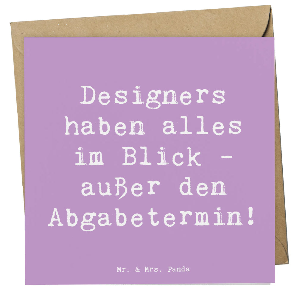Deluxe Card Saying Designers haben alles im Blick - außer den Abgabetermin! Geburtstagskarte, Hochwertige Grußkarte, Karte, Grußkarte, Glückwunschkarte, Einladungskarte, Hochwertige Klappkarte, Klappkarte, Hochzeitskarte, Beruf, Ausbildung, Jubiläum, Abschied, Rente, Kollege, Kollegin, Geschenk, Schenken, Arbeitskollege, Mitarbeiter, Firma, Danke, Dankeschön