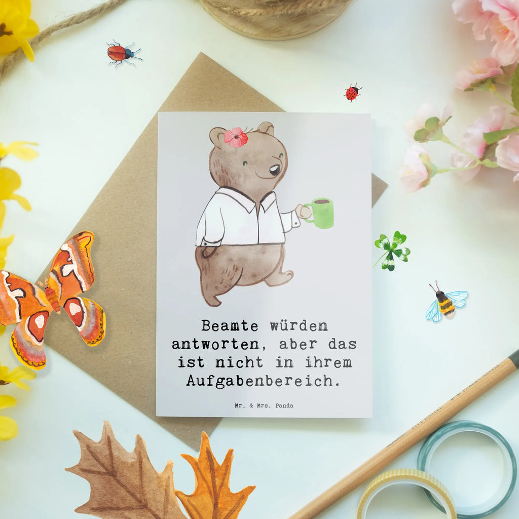Greetings card Beamte würden antworten, aber das ist nicht in ihrem Aufgabenbereich. Einladungskarte, Klappkarte, Grußkarte, Hochzeitskarte, Karte, Geburtstagskarte, Glückwunschkarte, Ansichtskarten, Beruf, Ausbildung, Jubiläum, Abschied, Rente, Kollege, Kollegin, Geschenk, Schenken, Arbeitskollege, Mitarbeiter, Firma, Danke, Dankeschön