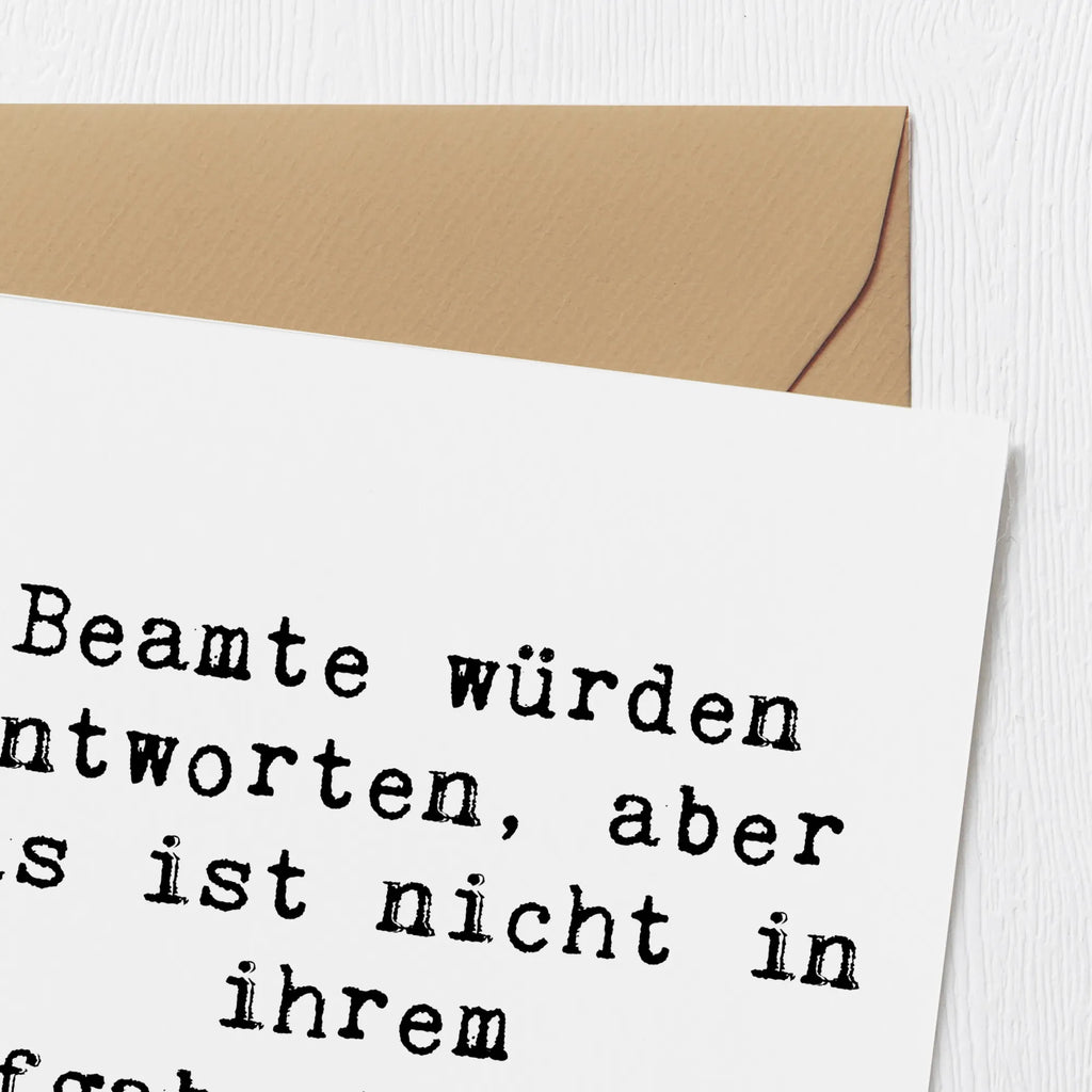 Deluxe Card Saying Beamte würden antworten, aber das ist nicht in ihrem Aufgabenbereich. Hochwertige Klappkarte, Karte, Hochzeitskarte, Einladungskarte, Glückwunschkarte, Klappkarte, Grußkarte, Geburtstagskarte, Hochwertige Grußkarte, Beruf, Ausbildung, Jubiläum, Abschied, Rente, Kollege, Kollegin, Geschenk, Schenken, Arbeitskollege, Mitarbeiter, Firma, Danke, Dankeschön