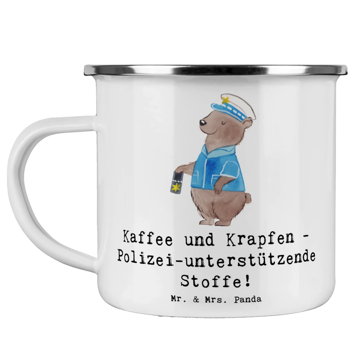 Camping Emaille Tasse Polizist Kaffee Krapfen Emaille Becher, Teebecher, Emailletasse, metallbecher, Teetasse, Outdoor Becher, Kaffeepott, Tasse Emaille, Campingtasse, outdoortasse, wanderbecher, reisetasse, becher emaille, Motivtasse, Emaille Tasse, wandertasse, Reisebecher, Pott, Outdoor Tasse, Campingbecher, emaillebecher, blechbecher, Blechtasse, Haferl, Geschenk, Schenken, Jubiläum, Danke, Dankeschön, Beruf, Ausbildung, Abschied, Rente, Kollege, Kollegin, Arbeitskollege, Mitarbeiter, Firma