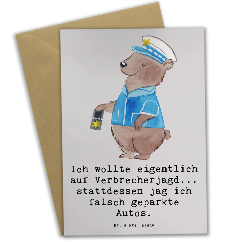 Greetings card Ich wollte eigentlich auf Verbrecherjagd... stattdessen jag ich falsch geparkte Autos. Hochzeitskarte, Glückwunschkarte, Klappkarte, Einladungskarte, Geburtstagskarte, Grußkarte, Ansichtskarten, Karte, Beruf, Ausbildung, Jubiläum, Abschied, Rente, Kollege, Kollegin, Geschenk, Schenken, Arbeitskollege, Mitarbeiter, Firma, Danke, Dankeschön