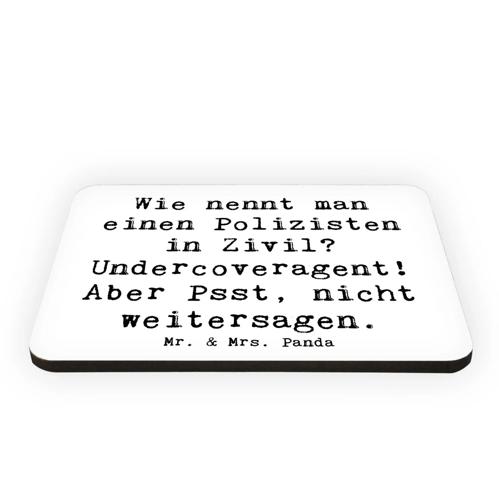 Magnet Saying Wie nennt man einen Polizisten in Zivil? Undercoveragent! Aber Psst, nicht weitersagen. Motivmagnete, Whiteboard Magnet, Souvenir Magnet, Pinnwandmagnet, Notiz Magnet, Kühlschrankmagnet, Kühlschrank Dekoration, Dekomagnet, Beruf, Ausbildung, Jubiläum, Abschied, Rente, Kollege, Kollegin, Geschenk, Schenken, Arbeitskollege, Mitarbeiter, Firma, Danke, Dankeschön