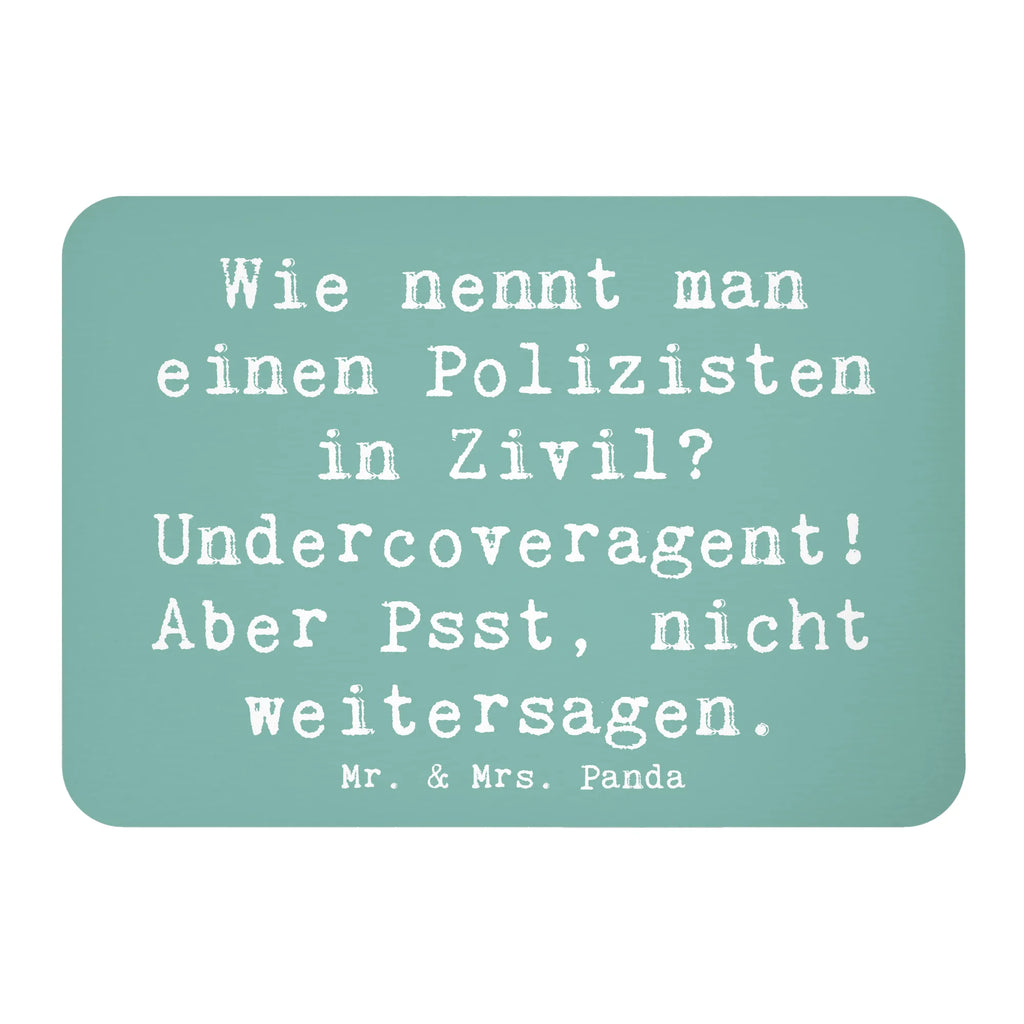 Magnet Saying Wie nennt man einen Polizisten in Zivil? Undercoveragent! Aber Psst, nicht weitersagen. Motivmagnete, Whiteboard Magnet, Souvenir Magnet, Pinnwandmagnet, Notiz Magnet, Kühlschrankmagnet, Kühlschrank Dekoration, Dekomagnet, Beruf, Ausbildung, Jubiläum, Abschied, Rente, Kollege, Kollegin, Geschenk, Schenken, Arbeitskollege, Mitarbeiter, Firma, Danke, Dankeschön