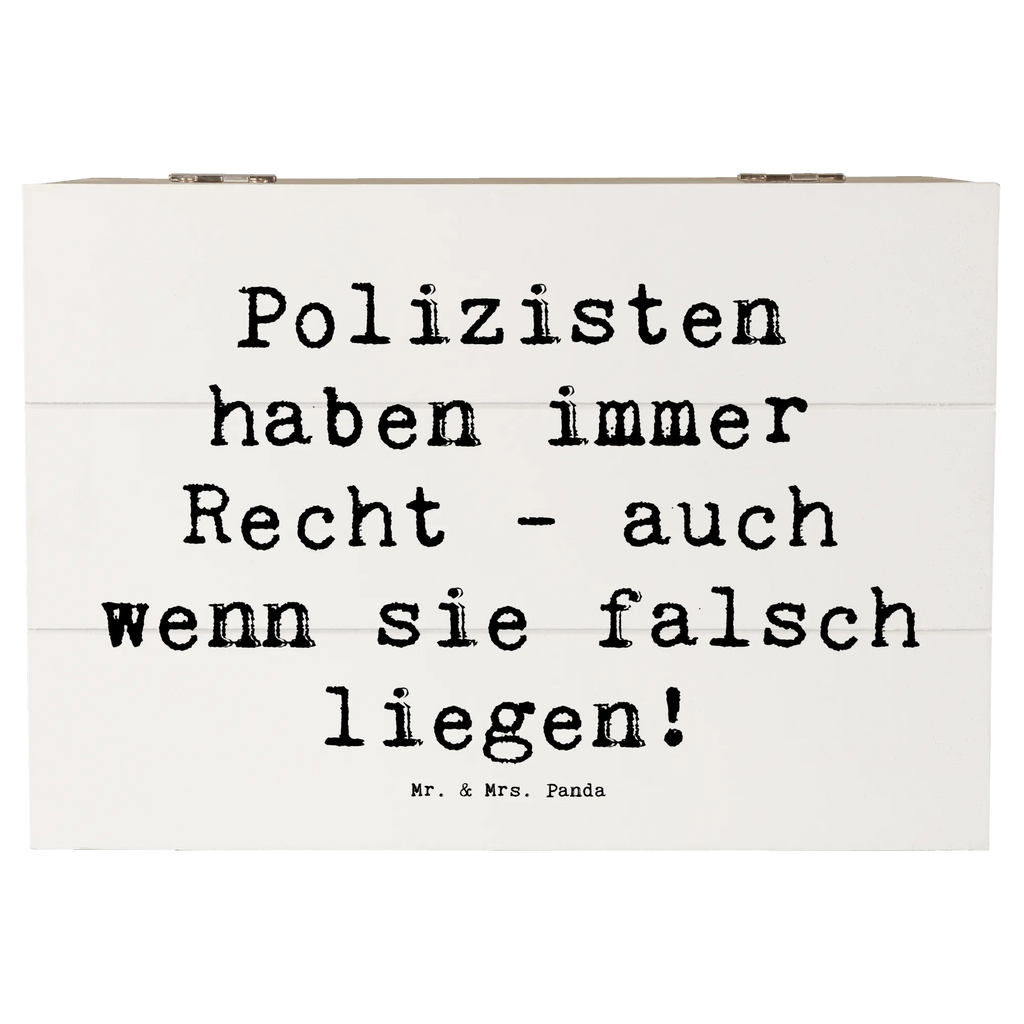 Wooden chest Saying Polizisten haben immer Recht - auch wenn sie falsch liegen! XXL, Schatulle, Holzkiste, Aufbewahrungsbox, Erinnerungskiste, Truhe, Schatzkiste, Erinnerungsbox, Geschenkbox, Dekokiste, Geschenkdose, Kiste, Beruf, Ausbildung, Jubiläum, Abschied, Rente, Kollege, Kollegin, Geschenk, Schenken, Arbeitskollege, Mitarbeiter, Firma, Danke, Dankeschön