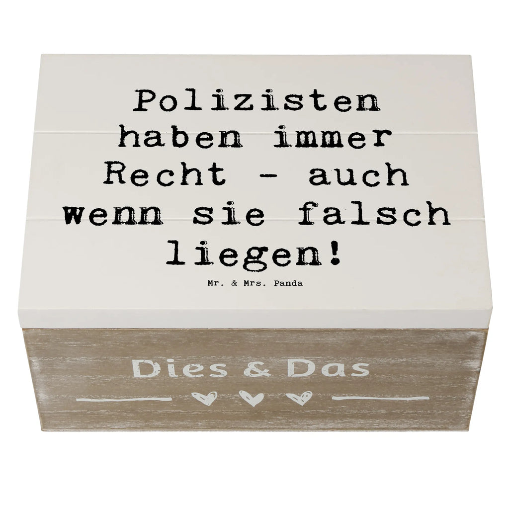Wooden chest Saying Polizisten haben immer Recht - auch wenn sie falsch liegen! XXL, Schatulle, Holzkiste, Aufbewahrungsbox, Erinnerungskiste, Truhe, Schatzkiste, Erinnerungsbox, Geschenkbox, Dekokiste, Geschenkdose, Kiste, Beruf, Ausbildung, Jubiläum, Abschied, Rente, Kollege, Kollegin, Geschenk, Schenken, Arbeitskollege, Mitarbeiter, Firma, Danke, Dankeschön