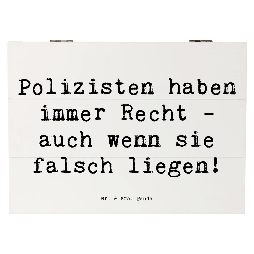 Wooden chest Saying Polizisten haben immer Recht - auch wenn sie falsch liegen! XXL, Schatulle, Holzkiste, Aufbewahrungsbox, Erinnerungskiste, Truhe, Schatzkiste, Erinnerungsbox, Geschenkbox, Dekokiste, Geschenkdose, Kiste, Beruf, Ausbildung, Jubiläum, Abschied, Rente, Kollege, Kollegin, Geschenk, Schenken, Arbeitskollege, Mitarbeiter, Firma, Danke, Dankeschön