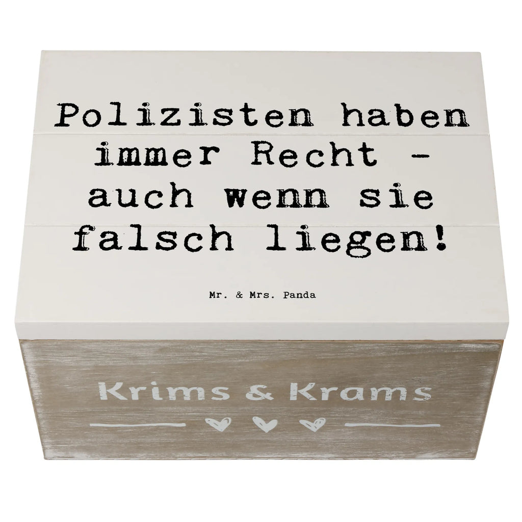 Wooden chest Saying Polizisten haben immer Recht - auch wenn sie falsch liegen! XXL, Schatulle, Holzkiste, Aufbewahrungsbox, Erinnerungskiste, Truhe, Schatzkiste, Erinnerungsbox, Geschenkbox, Dekokiste, Geschenkdose, Kiste, Beruf, Ausbildung, Jubiläum, Abschied, Rente, Kollege, Kollegin, Geschenk, Schenken, Arbeitskollege, Mitarbeiter, Firma, Danke, Dankeschön