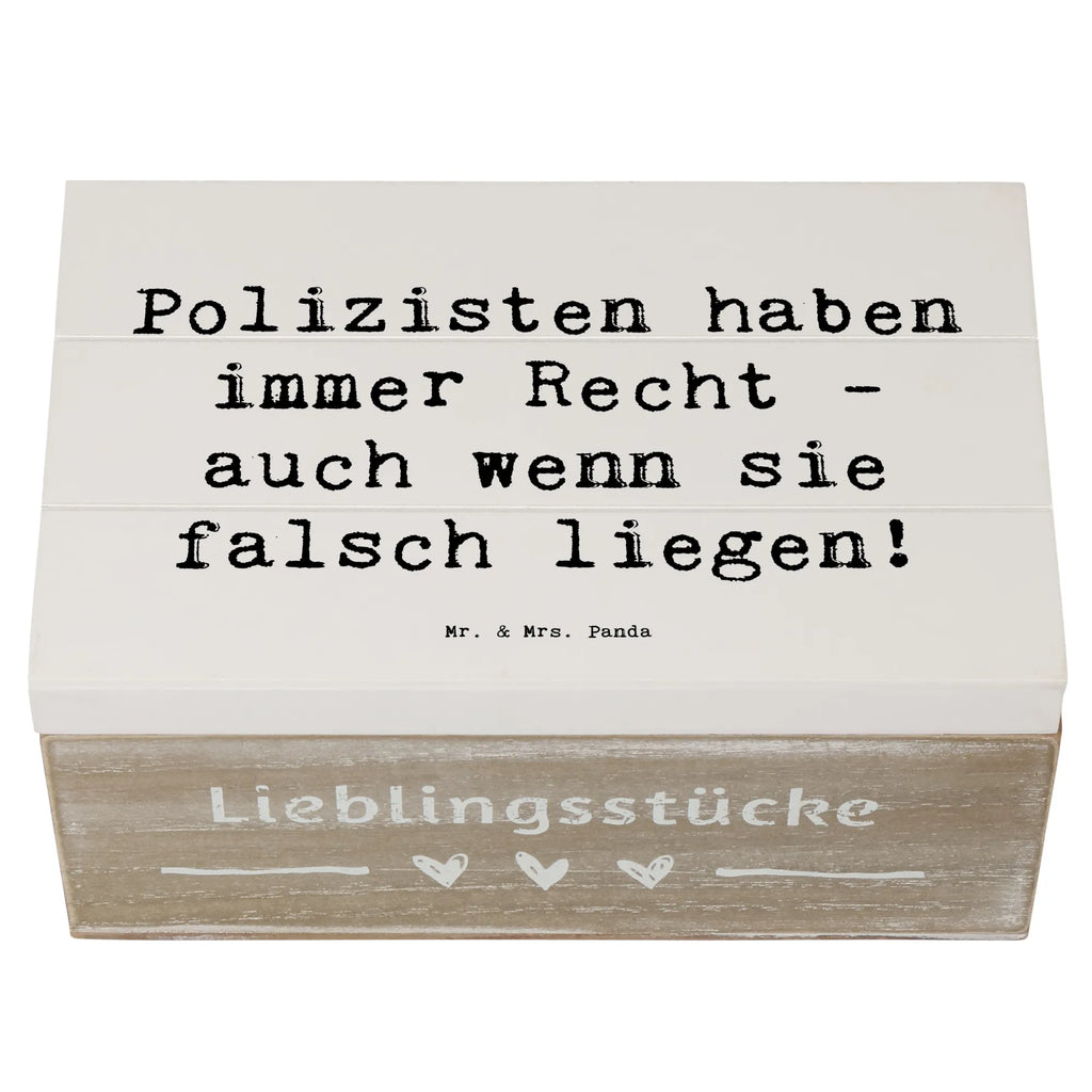 Wooden chest Saying Polizisten haben immer Recht - auch wenn sie falsch liegen! XXL, Schatulle, Holzkiste, Aufbewahrungsbox, Erinnerungskiste, Truhe, Schatzkiste, Erinnerungsbox, Geschenkbox, Dekokiste, Geschenkdose, Kiste, Beruf, Ausbildung, Jubiläum, Abschied, Rente, Kollege, Kollegin, Geschenk, Schenken, Arbeitskollege, Mitarbeiter, Firma, Danke, Dankeschön