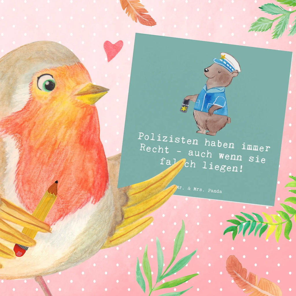 Deluxe Card Polizisten haben immer Recht - auch wenn sie falsch liegen! Glückwunschkarte, Hochwertige Klappkarte, Hochwertige Grußkarte, Geburtstagskarte, Einladungskarte, Grußkarte, Karte, Klappkarte, Hochzeitskarte, Beruf, Ausbildung, Jubiläum, Abschied, Rente, Kollege, Kollegin, Geschenk, Schenken, Arbeitskollege, Mitarbeiter, Firma, Danke, Dankeschön