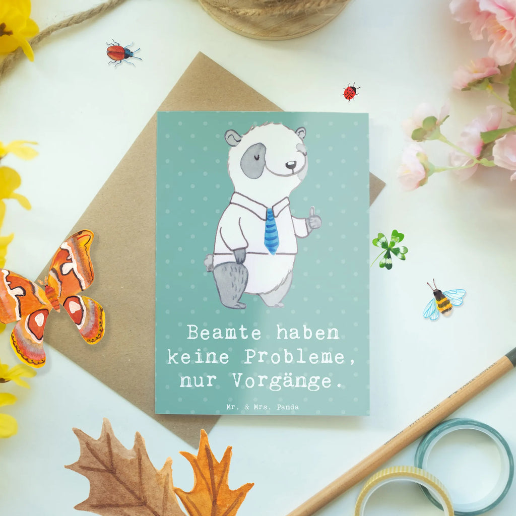 Greetings card Beamte haben keine Probleme, nur Vorgänge. Einladungskarte, Ansichtskarten, Karte, Klappkarte, Glückwunschkarte, Grußkarte, Geburtstagskarte, Hochzeitskarte, Beruf, Ausbildung, Jubiläum, Abschied, Rente, Kollege, Kollegin, Geschenk, Schenken, Arbeitskollege, Mitarbeiter, Firma, Danke, Dankeschön