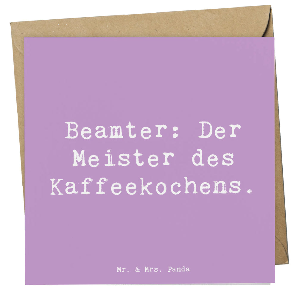 Deluxe Card Saying Beamter: Der Meister des Kaffeekochens. Glückwunschkarte, Hochwertige Klappkarte, Hochwertige Grußkarte, Einladungskarte, Geburtstagskarte, Grußkarte, Karte, Klappkarte, Hochzeitskarte, Beruf, Ausbildung, Jubiläum, Abschied, Rente, Kollege, Kollegin, Geschenk, Schenken, Arbeitskollege, Mitarbeiter, Firma, Danke, Dankeschön