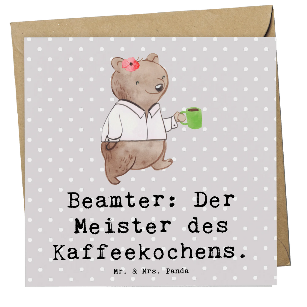 Deluxe Card Beamter: Der Meister des Kaffeekochens. Karte, Hochzeitskarte, Hochwertige Grußkarte, Einladungskarte, Grußkarte, Geburtstagskarte, Hochwertige Klappkarte, Klappkarte, Glückwunschkarte, Beruf, Ausbildung, Jubiläum, Abschied, Rente, Kollege, Kollegin, Geschenk, Schenken, Arbeitskollege, Mitarbeiter, Firma, Danke, Dankeschön