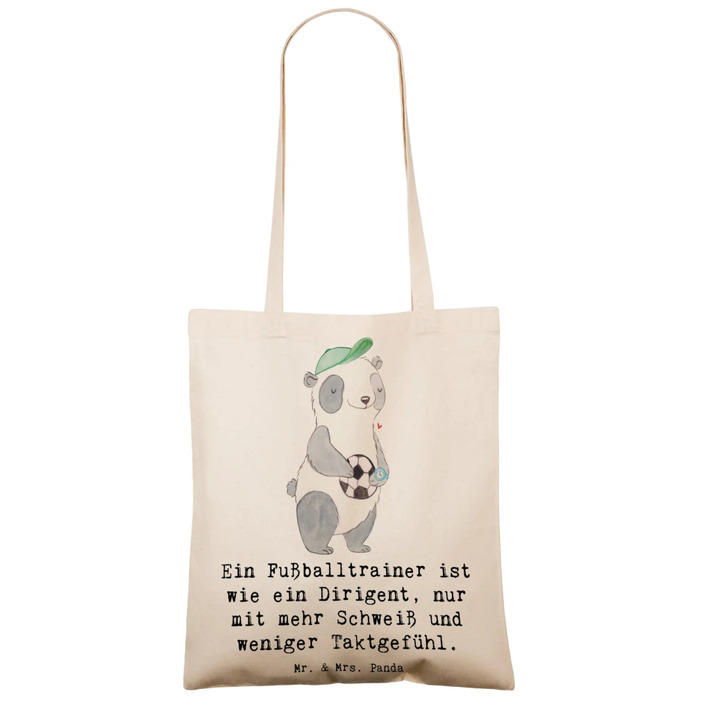 Tote bag Ein Fußballtrainer ist wie ein Dirigent, nur mit mehr Schweiß und weniger Taktgefühl. Tragetasche, Tasche, Strandtasche, Stofftasche, Stoffbeutel, Schultertasche, Einkaufstasche, Badetasche, Beutel, Einkaufstüte, Beuteltasche, Umhängetasche, Jutebeutel, Laptoptasche, Shopper, Jutetasche, Beruf, Ausbildung, Jubiläum, Abschied, Rente, Kollege, Kollegin, Geschenk, Schenken, Arbeitskollege, Mitarbeiter, Firma, Danke, Dankeschön