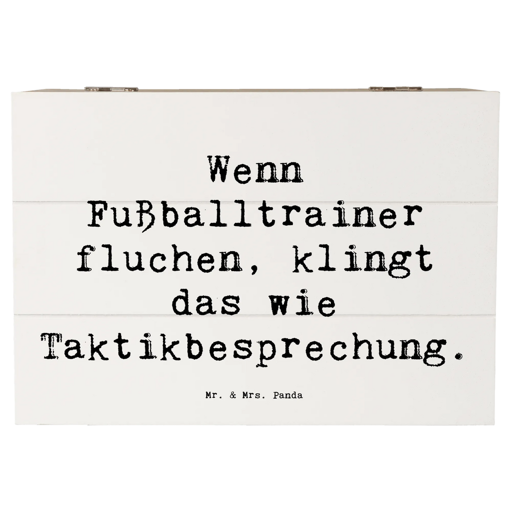 Wooden chest Saying Wenn Fußballtrainer fluchen, klingt das wie Taktikbesprechung. Erinnerungskiste, XXL, Geschenkbox, Geschenkdose, Kiste, Dekokiste, Erinnerungsbox, Truhe, Holzkiste, Schatulle, Schatzkiste, Aufbewahrungsbox, Beruf, Ausbildung, Jubiläum, Abschied, Rente, Kollege, Kollegin, Geschenk, Schenken, Arbeitskollege, Mitarbeiter, Firma, Danke, Dankeschön