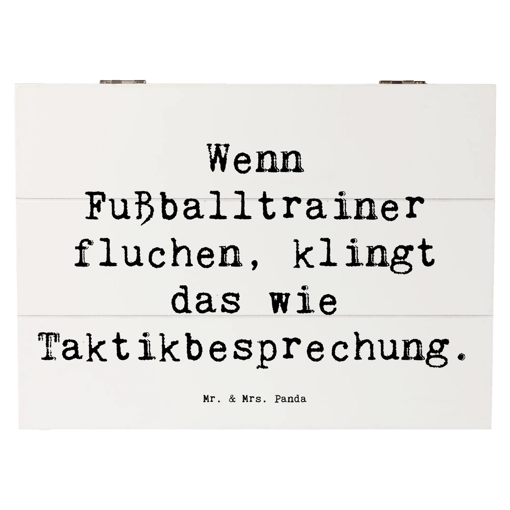 Wooden chest Saying Wenn Fußballtrainer fluchen, klingt das wie Taktikbesprechung. Erinnerungskiste, XXL, Geschenkbox, Geschenkdose, Kiste, Dekokiste, Erinnerungsbox, Truhe, Holzkiste, Schatulle, Schatzkiste, Aufbewahrungsbox, Beruf, Ausbildung, Jubiläum, Abschied, Rente, Kollege, Kollegin, Geschenk, Schenken, Arbeitskollege, Mitarbeiter, Firma, Danke, Dankeschön