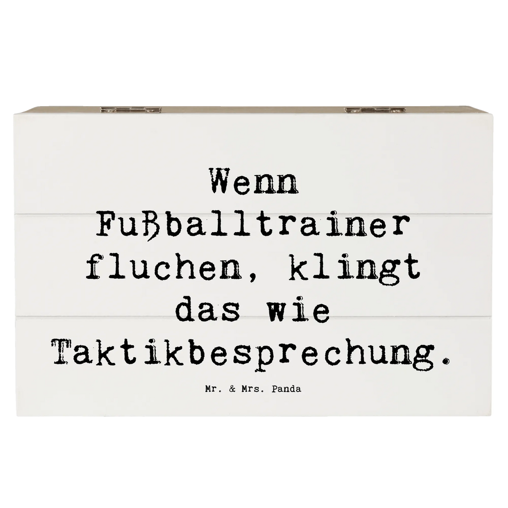 Wooden chest Saying Wenn Fußballtrainer fluchen, klingt das wie Taktikbesprechung. Erinnerungskiste, XXL, Geschenkbox, Geschenkdose, Kiste, Dekokiste, Erinnerungsbox, Truhe, Holzkiste, Schatulle, Schatzkiste, Aufbewahrungsbox, Beruf, Ausbildung, Jubiläum, Abschied, Rente, Kollege, Kollegin, Geschenk, Schenken, Arbeitskollege, Mitarbeiter, Firma, Danke, Dankeschön