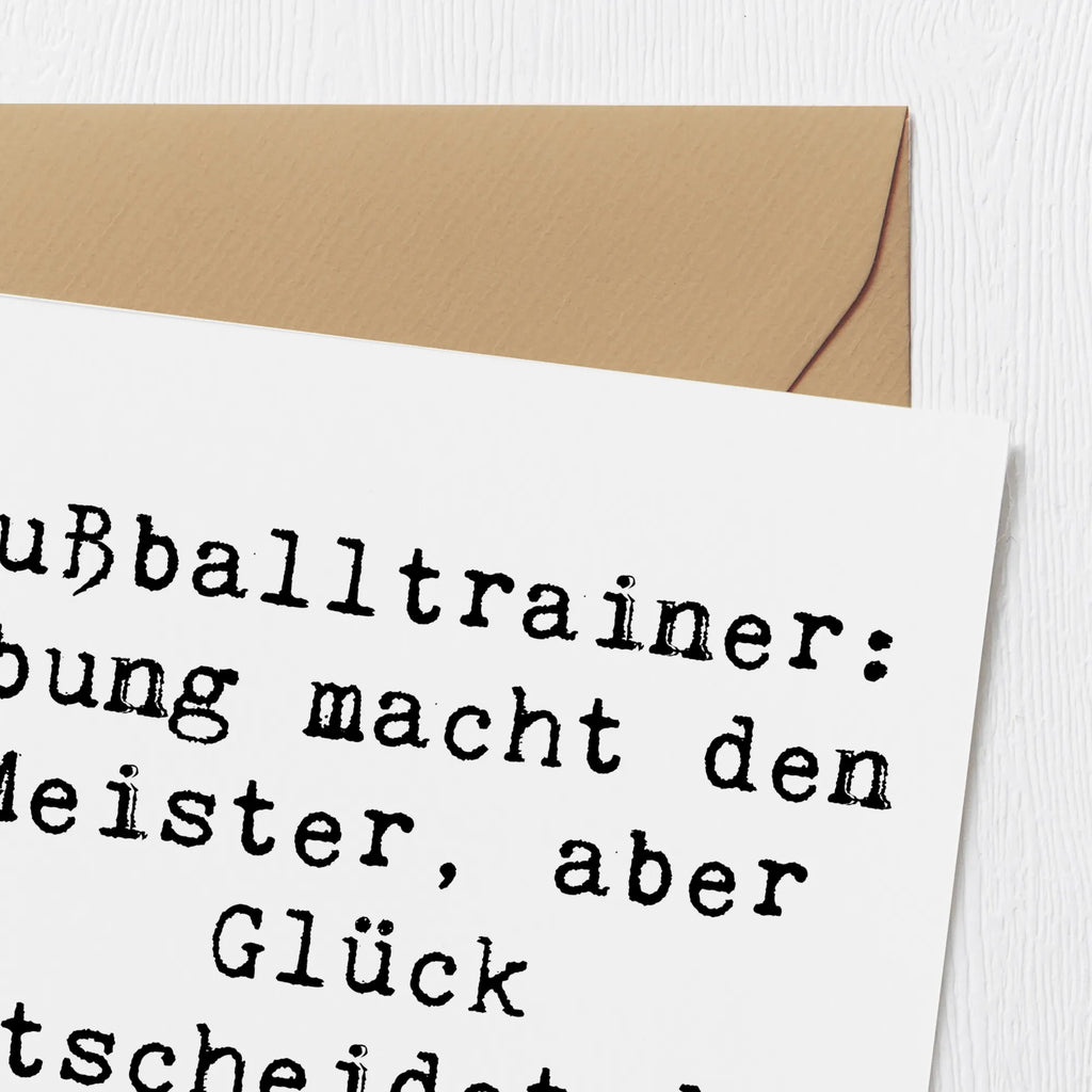 Deluxe Karte Spruch Fußballtrainer Erfolgskick Hochzeitskarte, Karte, Grußkarte, Glückwunschkarte, Hochwertige Grußkarte, Einladungskarte, Hochwertige Klappkarte, Klappkarte, Geburtstagskarte, Beruf, Ausbildung, Jubiläum, Abschied, Rente, Kollege, Kollegin, Geschenk, Schenken, Arbeitskollege, Mitarbeiter, Firma, Danke, Dankeschön