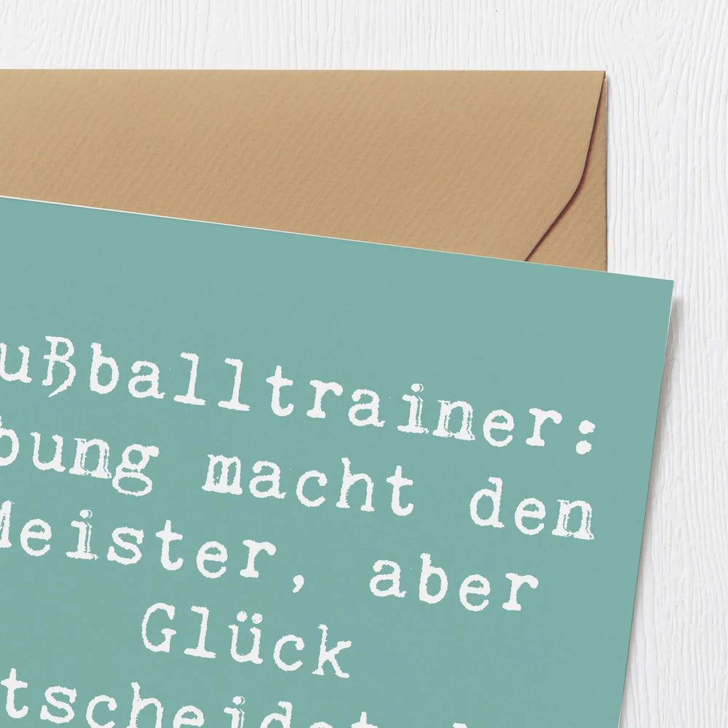 Deluxe Karte Spruch Fußballtrainer Erfolgskick Hochzeitskarte, Karte, Grußkarte, Glückwunschkarte, Hochwertige Grußkarte, Einladungskarte, Hochwertige Klappkarte, Klappkarte, Geburtstagskarte, Beruf, Ausbildung, Jubiläum, Abschied, Rente, Kollege, Kollegin, Geschenk, Schenken, Arbeitskollege, Mitarbeiter, Firma, Danke, Dankeschön