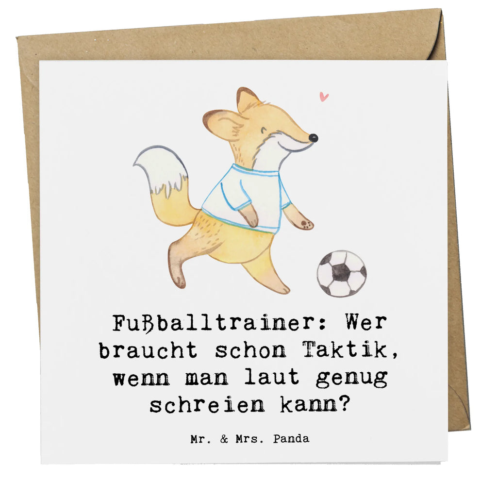 Deluxe Card Fußballtrainer: Wer braucht schon Taktik, wenn man laut genug schreien kann? Klappkarte, Einladungskarte, Hochwertige Grußkarte, Geburtstagskarte, Grußkarte, Hochwertige Klappkarte, Glückwunschkarte, Karte, Hochzeitskarte, Beruf, Ausbildung, Jubiläum, Abschied, Rente, Kollege, Kollegin, Geschenk, Schenken, Arbeitskollege, Mitarbeiter, Firma, Danke, Dankeschön