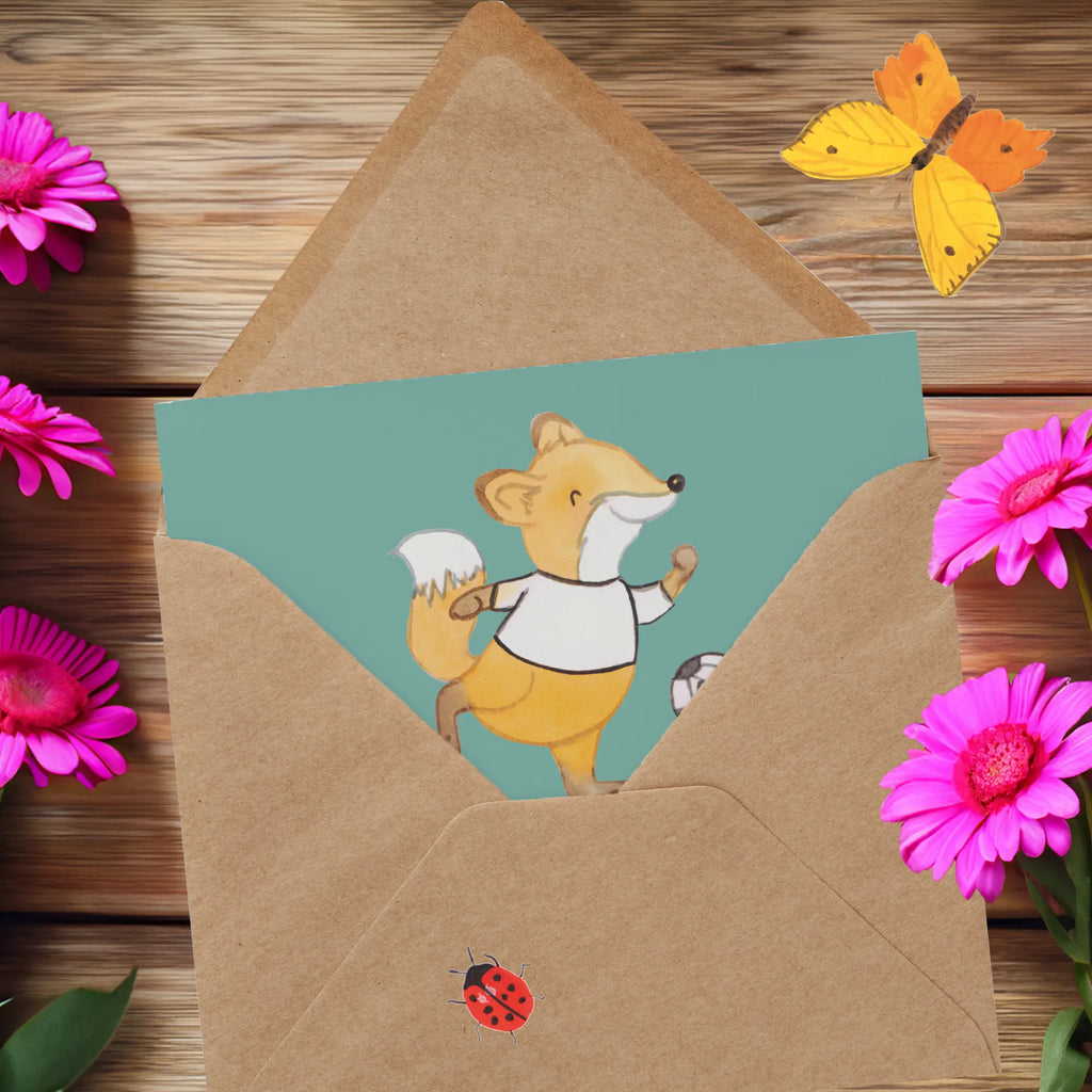 Deluxe Card Ein Fußballtrainer steht am Spielfeldrand - das ist der einzige Ort, wo Schreien die Leistung verbessert. Glückwunschkarte, Einladungskarte, Karte, Geburtstagskarte, Hochwertige Grußkarte, Grußkarte, Hochwertige Klappkarte, Klappkarte, Hochzeitskarte, Beruf, Ausbildung, Jubiläum, Abschied, Rente, Kollege, Kollegin, Geschenk, Schenken, Arbeitskollege, Mitarbeiter, Firma, Danke, Dankeschön