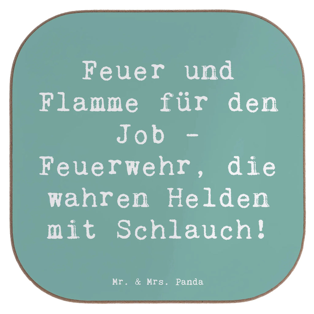 Square coaster Saying Feuer und Flamme für den Job - Feuerwehr, die wahren Helden mit Schlauch! Glasuntersetzer, Untersetzer Gläser, Untersetzer für Gläser, Untersetzer aus Holz, Holzuntersetzer, Bierdeckel, Korkuntersetzer, Untersetzer Holz, Tassen Untersetzer, Untersetzer, Getränkeuntersetzer, Untersetzer Design, Beruf, Ausbildung, Jubiläum, Abschied, Rente, Kollege, Kollegin, Geschenk, Schenken, Arbeitskollege, Mitarbeiter, Firma, Danke, Dankeschön