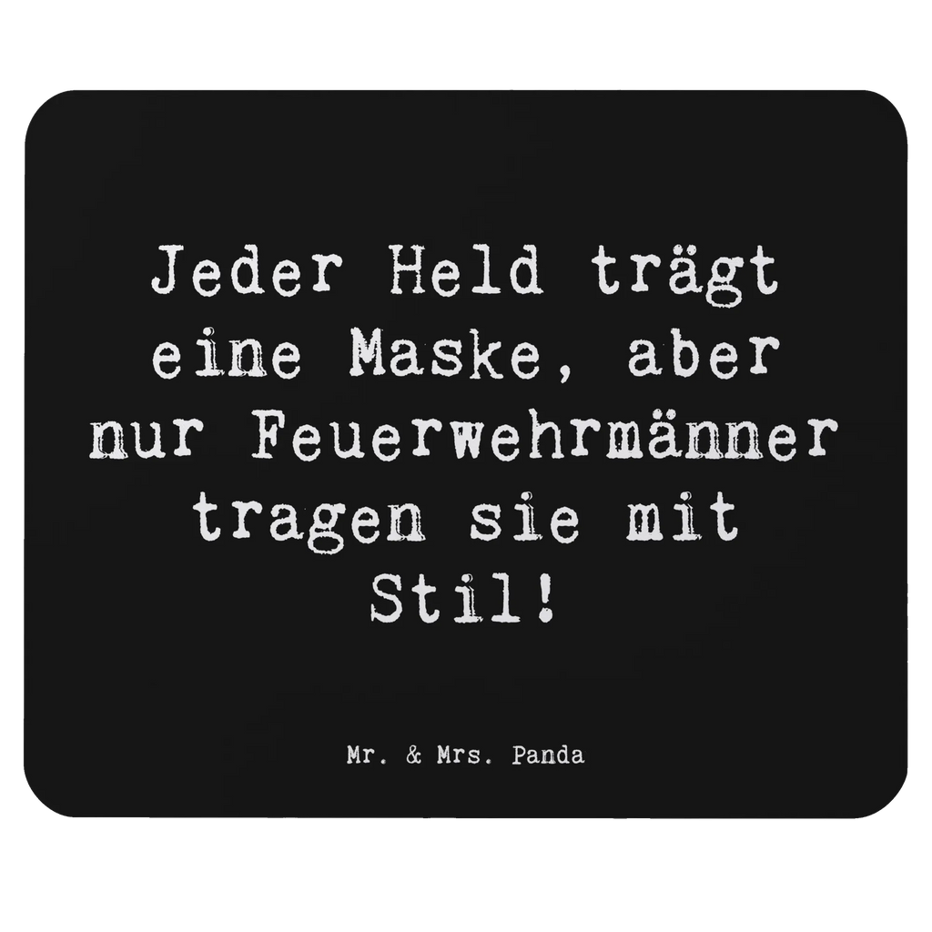 Mouse mat Saying Jeder Held trägt eine Maske, aber nur Feuerwehrmänner tragen sie mit Stil! PC Zubehör, Mauspad, Mausunterlage, Einzigartiges Mauspad, Mauspad Büro, Arbeitszimmer, Computer zubehör, Designer Mauspad, Büroausstattung, Mousepad, Beruf, Ausbildung, Jubiläum, Abschied, Rente, Kollege, Kollegin, Geschenk, Schenken, Arbeitskollege, Mitarbeiter, Firma, Danke, Dankeschön