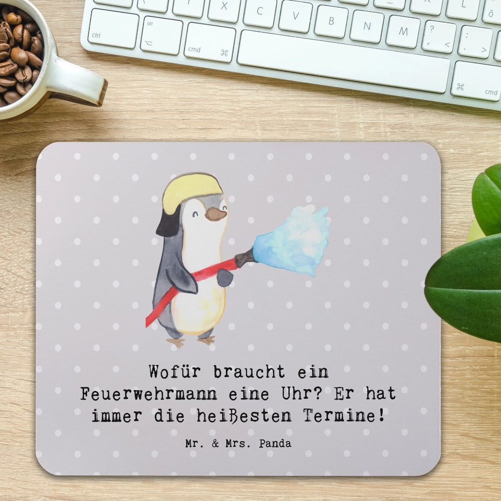 Mouse mat Wofür braucht ein Feuerwehrmann eine Uhr? Er hat immer die heißesten Termine! Mauspad Büro, Büroausstattung, Computer zubehör, Mousepad, Designer Mauspad, Einzigartiges Mauspad, PC Zubehör, Mauspad, Arbeitszimmer, Mausunterlage, Beruf, Ausbildung, Jubiläum, Abschied, Rente, Kollege, Kollegin, Geschenk, Schenken, Arbeitskollege, Mitarbeiter, Firma, Danke, Dankeschön