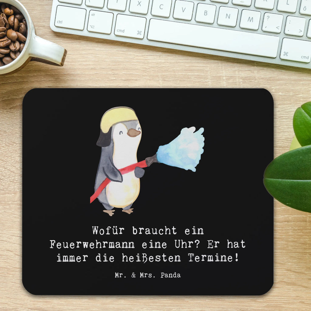 Mouse mat Wofür braucht ein Feuerwehrmann eine Uhr? Er hat immer die heißesten Termine! Mauspad Büro, Büroausstattung, Computer zubehör, Mousepad, Designer Mauspad, Einzigartiges Mauspad, PC Zubehör, Mauspad, Arbeitszimmer, Mausunterlage, Beruf, Ausbildung, Jubiläum, Abschied, Rente, Kollege, Kollegin, Geschenk, Schenken, Arbeitskollege, Mitarbeiter, Firma, Danke, Dankeschön