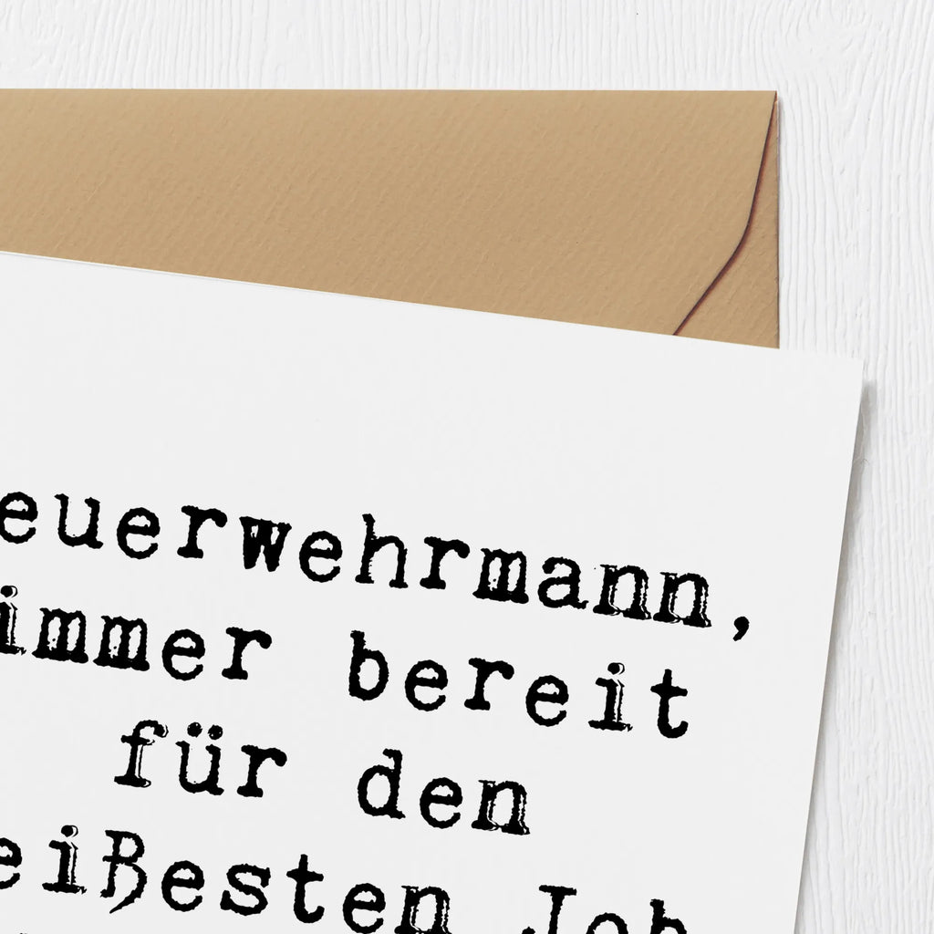 Deluxe Karte Spruch Feuerwehrmann Held Klappkarte, Hochwertige Grußkarte, Geburtstagskarte, Karte, Glückwunschkarte, Hochwertige Klappkarte, Grußkarte, Einladungskarte, Hochzeitskarte, Beruf, Ausbildung, Jubiläum, Abschied, Rente, Kollege, Kollegin, Geschenk, Schenken, Arbeitskollege, Mitarbeiter, Firma, Danke, Dankeschön
