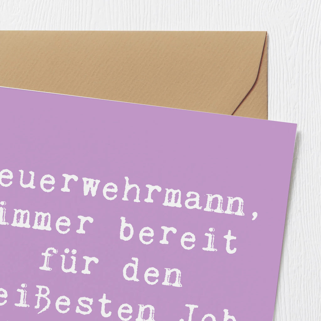 Deluxe Karte Spruch Feuerwehrmann Held Klappkarte, Hochwertige Grußkarte, Geburtstagskarte, Karte, Glückwunschkarte, Hochwertige Klappkarte, Grußkarte, Einladungskarte, Hochzeitskarte, Beruf, Ausbildung, Jubiläum, Abschied, Rente, Kollege, Kollegin, Geschenk, Schenken, Arbeitskollege, Mitarbeiter, Firma, Danke, Dankeschön