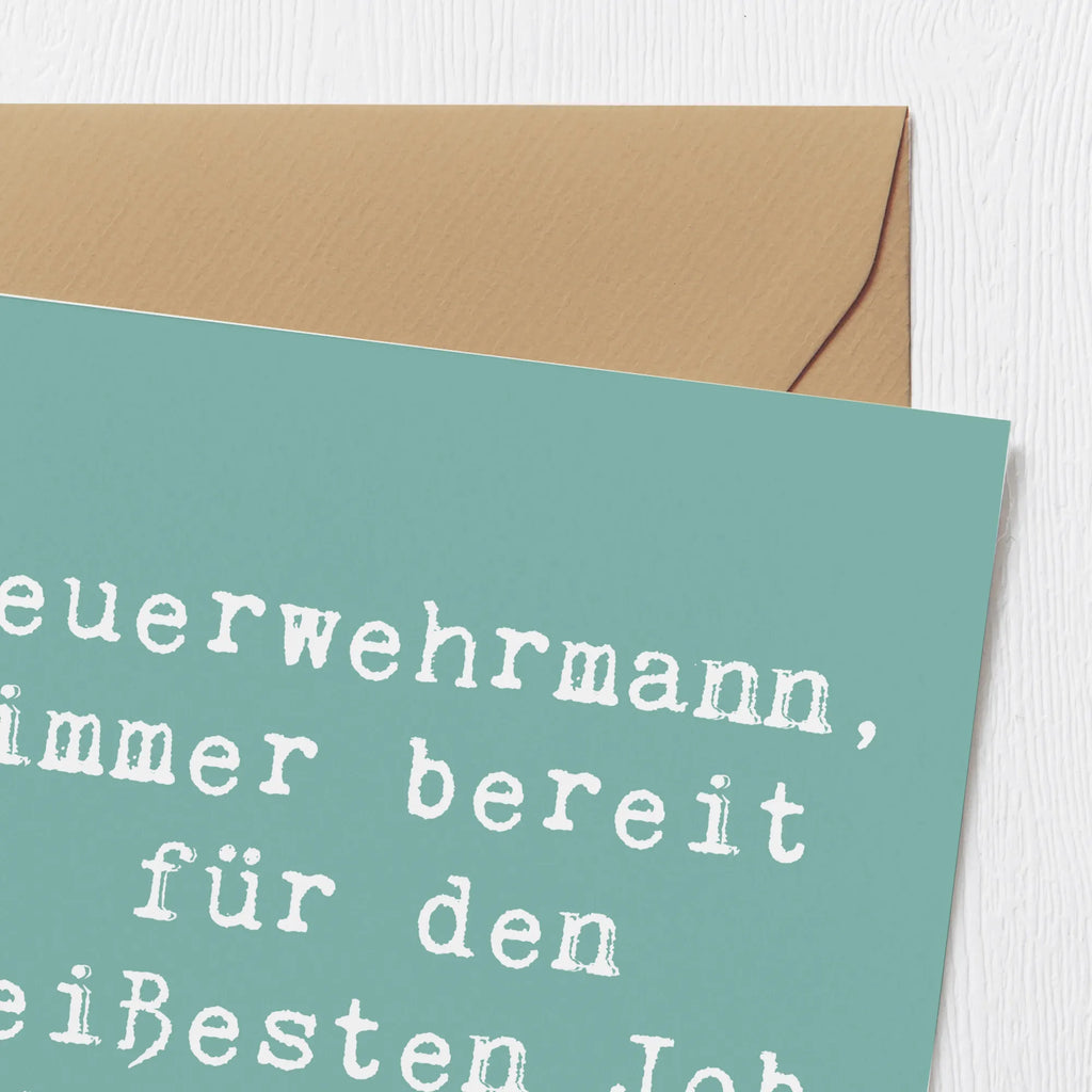 Deluxe Karte Spruch Feuerwehrmann Held Klappkarte, Hochwertige Grußkarte, Geburtstagskarte, Karte, Glückwunschkarte, Hochwertige Klappkarte, Grußkarte, Einladungskarte, Hochzeitskarte, Beruf, Ausbildung, Jubiläum, Abschied, Rente, Kollege, Kollegin, Geschenk, Schenken, Arbeitskollege, Mitarbeiter, Firma, Danke, Dankeschön