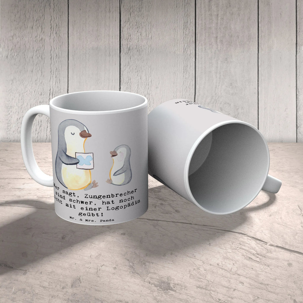 Mug Wer sagt, Zungenbrecher sind schwer, hat noch nicht mit einer Logopädin geübt! Bürotasse, Tasse mit Motiven, Porzellantasse, Teetasse, Keramiktasse, Geschenktasse, Kaffeetasse, Tasse, Tasse mit Zitaten, Beruf, Ausbildung, Jubiläum, Abschied, Rente, Kollege, Kollegin, Geschenk, Schenken, Arbeitskollege, Mitarbeiter, Firma, Danke, Dankeschön