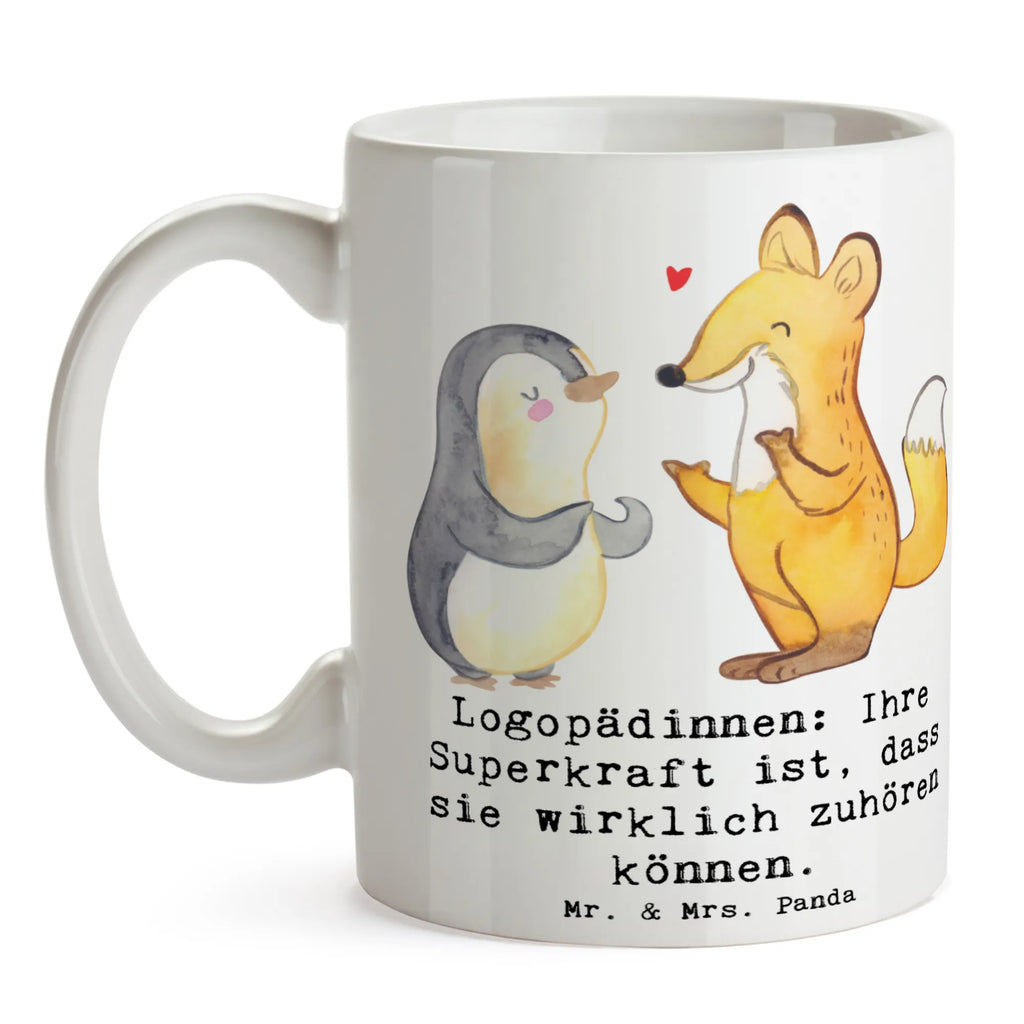 Mug Logopädinnen: Ihre Superkraft ist, dass sie wirklich zuhören können. Teetasse, Geschenktasse, Tasse mit Motiven, Tasse mit Zitaten, Tasse, Kaffeetasse, Bürotasse, Porzellantasse, Keramiktasse, Beruf, Ausbildung, Jubiläum, Abschied, Rente, Kollege, Kollegin, Geschenk, Schenken, Arbeitskollege, Mitarbeiter, Firma, Danke, Dankeschön