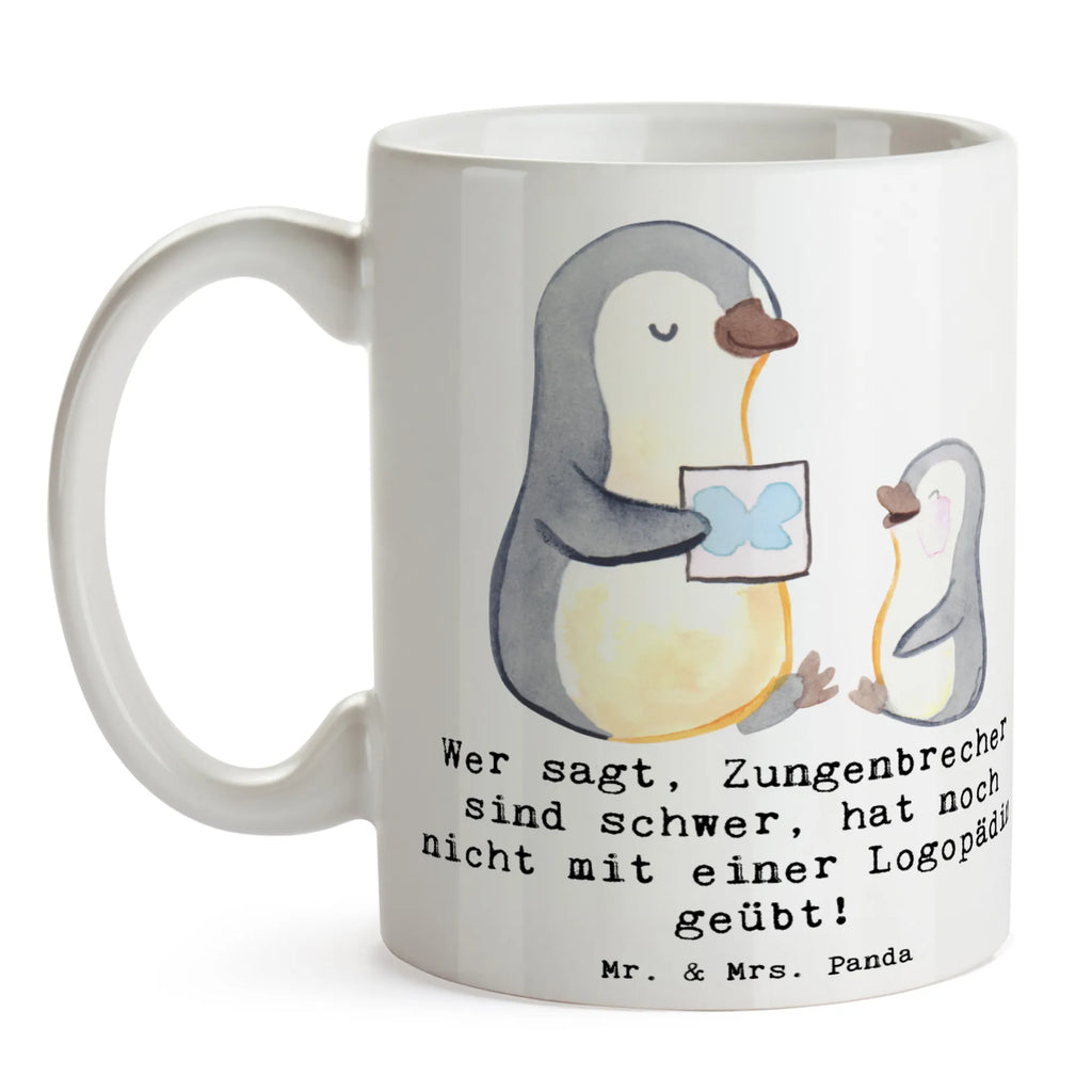 Mug Wer sagt, Zungenbrecher sind schwer, hat noch nicht mit einer Logopädin geübt! Bürotasse, Tasse mit Motiven, Porzellantasse, Teetasse, Keramiktasse, Geschenktasse, Kaffeetasse, Tasse, Tasse mit Zitaten, Beruf, Ausbildung, Jubiläum, Abschied, Rente, Kollege, Kollegin, Geschenk, Schenken, Arbeitskollege, Mitarbeiter, Firma, Danke, Dankeschön