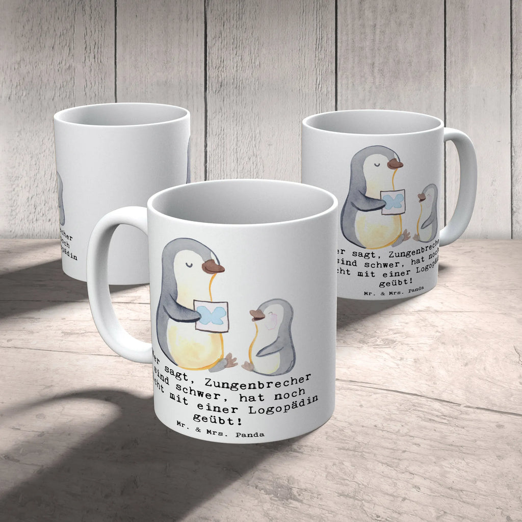Mug Wer sagt, Zungenbrecher sind schwer, hat noch nicht mit einer Logopädin geübt! Bürotasse, Tasse mit Motiven, Porzellantasse, Teetasse, Keramiktasse, Geschenktasse, Kaffeetasse, Tasse, Tasse mit Zitaten, Beruf, Ausbildung, Jubiläum, Abschied, Rente, Kollege, Kollegin, Geschenk, Schenken, Arbeitskollege, Mitarbeiter, Firma, Danke, Dankeschön