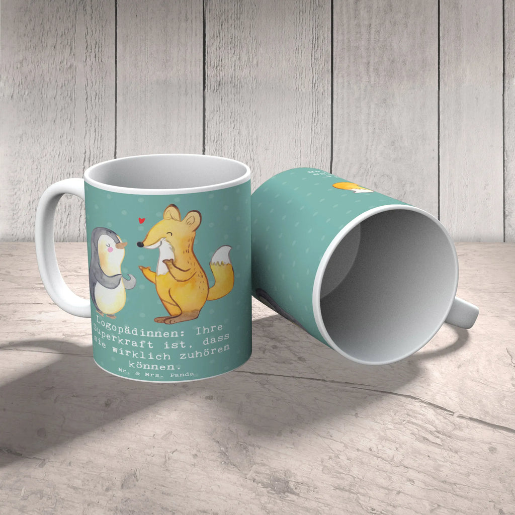 Mug Logopädinnen: Ihre Superkraft ist, dass sie wirklich zuhören können. Teetasse, Geschenktasse, Tasse mit Motiven, Tasse mit Zitaten, Tasse, Kaffeetasse, Bürotasse, Porzellantasse, Keramiktasse, Beruf, Ausbildung, Jubiläum, Abschied, Rente, Kollege, Kollegin, Geschenk, Schenken, Arbeitskollege, Mitarbeiter, Firma, Danke, Dankeschön