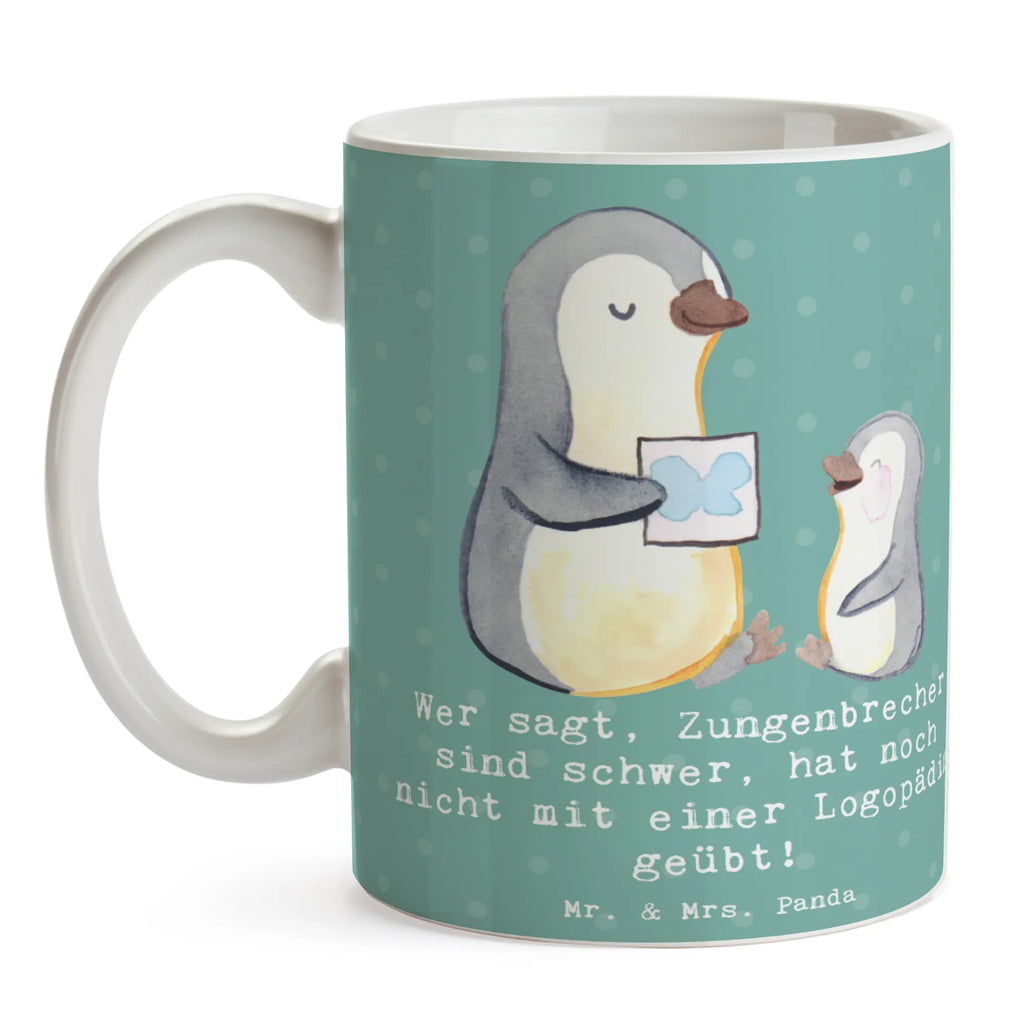 Mug Wer sagt, Zungenbrecher sind schwer, hat noch nicht mit einer Logopädin geübt! Bürotasse, Tasse mit Motiven, Porzellantasse, Teetasse, Keramiktasse, Geschenktasse, Kaffeetasse, Tasse, Tasse mit Zitaten, Beruf, Ausbildung, Jubiläum, Abschied, Rente, Kollege, Kollegin, Geschenk, Schenken, Arbeitskollege, Mitarbeiter, Firma, Danke, Dankeschön