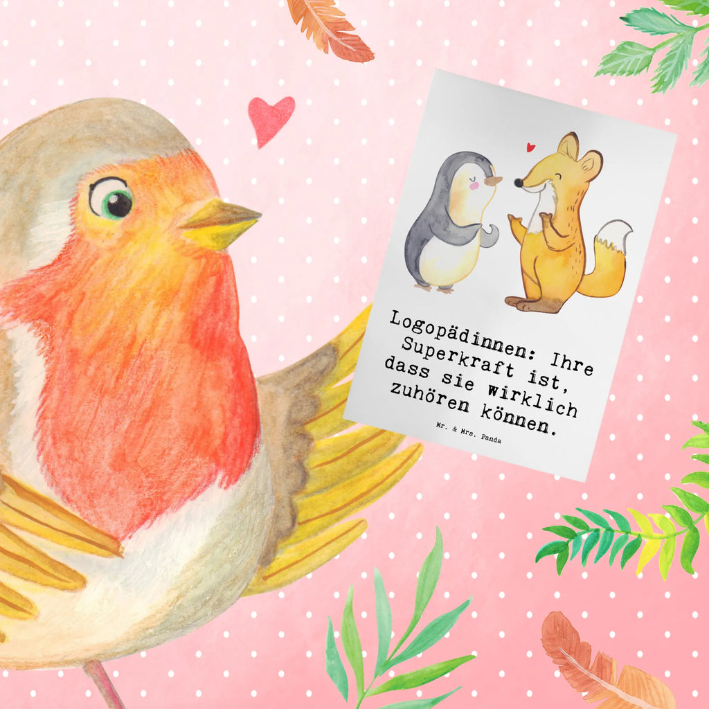 Greetings card Logopädinnen: Ihre Superkraft ist, dass sie wirklich zuhören können. Einladungskarte, Grußkarte, Glückwunschkarte, Karte, Hochzeitskarte, Klappkarte, Geburtstagskarte, Ansichtskarten, Beruf, Ausbildung, Jubiläum, Abschied, Rente, Kollege, Kollegin, Geschenk, Schenken, Arbeitskollege, Mitarbeiter, Firma, Danke, Dankeschön