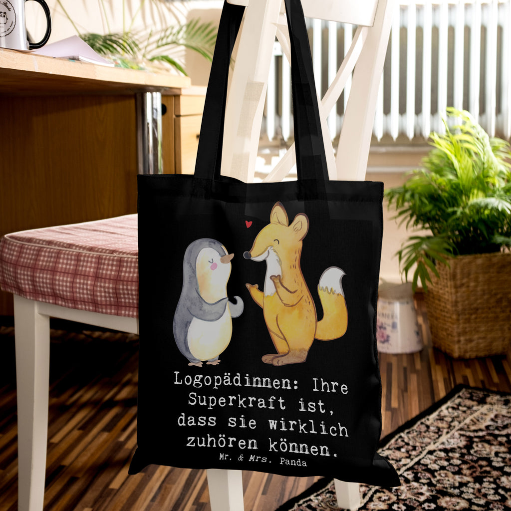 Tragetasche Logopädin Superkraft Tragetasche, Badetasche, Laptoptasche, Beuteltasche, Jutetasche, Stoffbeutel, Tasche, Einkaufstüte, Einkaufstasche, Umhängetasche, Shopper, Stofftasche, Jutebeutel, Beutel, Strandtasche, Schultertasche, Beruf, Ausbildung, Jubiläum, Abschied, Rente, Kollege, Kollegin, Geschenk, Schenken, Arbeitskollege, Mitarbeiter, Firma, Danke, Dankeschön