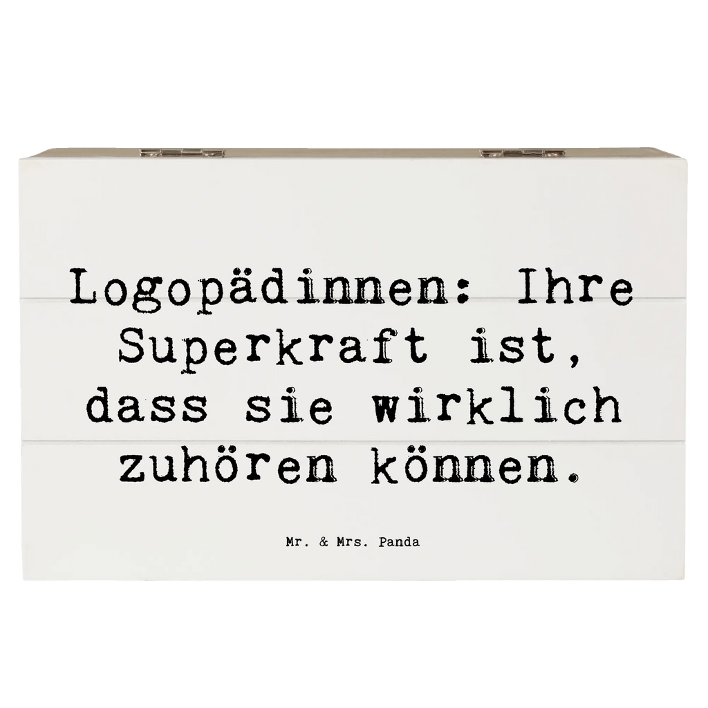 Wooden chest Saying Logopädinnen: Ihre Superkraft ist, dass sie wirklich zuhören können. Holzkiste, Schatzkiste, Erinnerungskiste, Truhe, Schatulle, Aufbewahrungsbox, Erinnerungsbox, Geschenkdose, Geschenkbox, XXL, Dekokiste, Kiste, Beruf, Ausbildung, Jubiläum, Abschied, Rente, Kollege, Kollegin, Geschenk, Schenken, Arbeitskollege, Mitarbeiter, Firma, Danke, Dankeschön