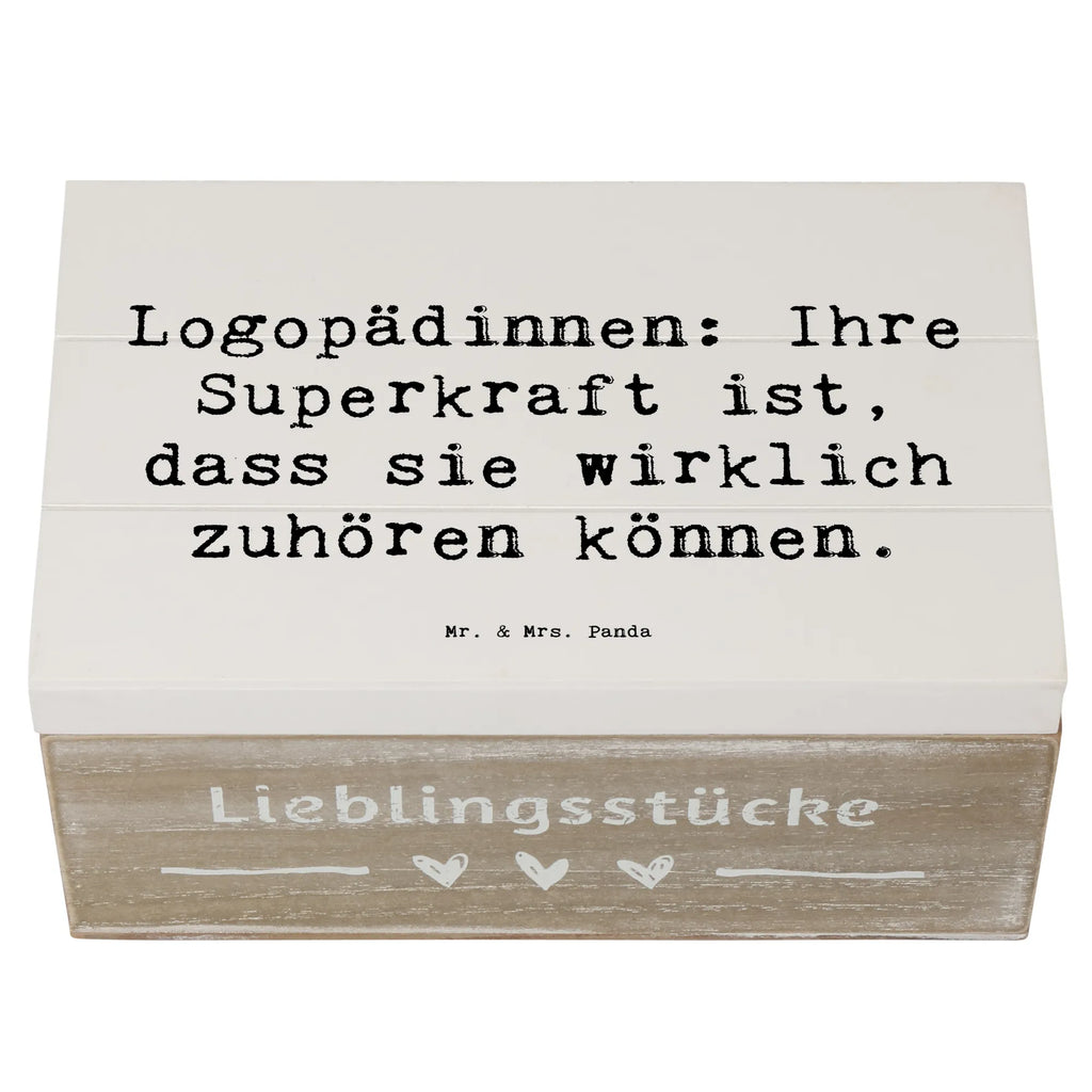Wooden chest Saying Logopädinnen: Ihre Superkraft ist, dass sie wirklich zuhören können. Holzkiste, Schatzkiste, Erinnerungskiste, Truhe, Schatulle, Aufbewahrungsbox, Erinnerungsbox, Geschenkdose, Geschenkbox, XXL, Dekokiste, Kiste, Beruf, Ausbildung, Jubiläum, Abschied, Rente, Kollege, Kollegin, Geschenk, Schenken, Arbeitskollege, Mitarbeiter, Firma, Danke, Dankeschön