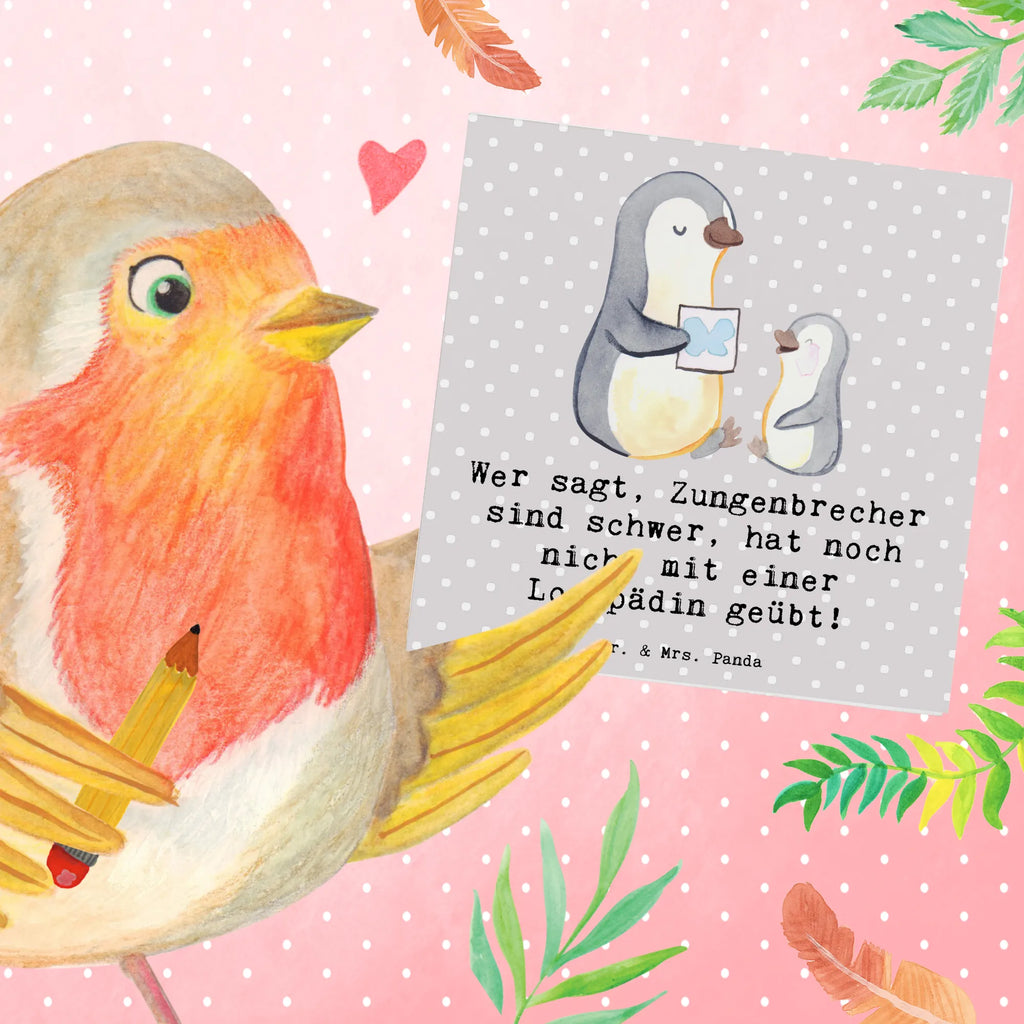 Deluxe Card Wer sagt, Zungenbrecher sind schwer, hat noch nicht mit einer Logopädin geübt! Hochzeitskarte, Geburtstagskarte, Hochwertige Klappkarte, Glückwunschkarte, Grußkarte, Einladungskarte, Hochwertige Grußkarte, Karte, Klappkarte, Beruf, Ausbildung, Jubiläum, Abschied, Rente, Kollege, Kollegin, Geschenk, Schenken, Arbeitskollege, Mitarbeiter, Firma, Danke, Dankeschön