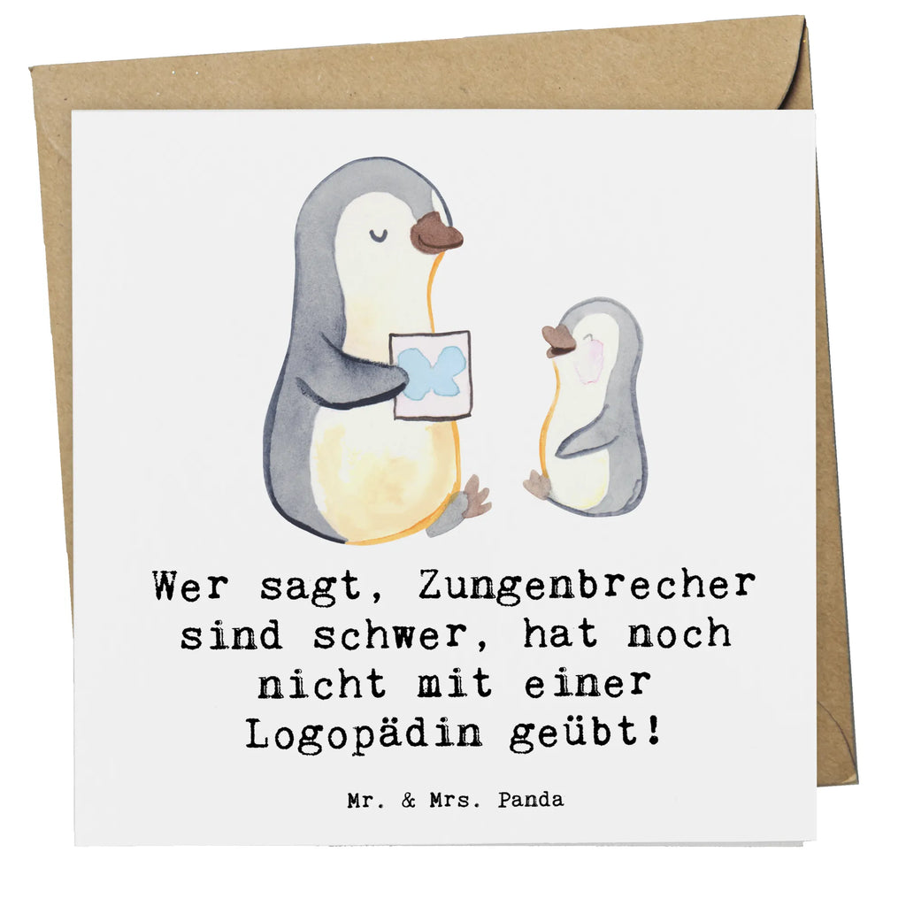 Deluxe Card Wer sagt, Zungenbrecher sind schwer, hat noch nicht mit einer Logopädin geübt! Hochzeitskarte, Geburtstagskarte, Hochwertige Klappkarte, Glückwunschkarte, Grußkarte, Einladungskarte, Hochwertige Grußkarte, Karte, Klappkarte, Beruf, Ausbildung, Jubiläum, Abschied, Rente, Kollege, Kollegin, Geschenk, Schenken, Arbeitskollege, Mitarbeiter, Firma, Danke, Dankeschön